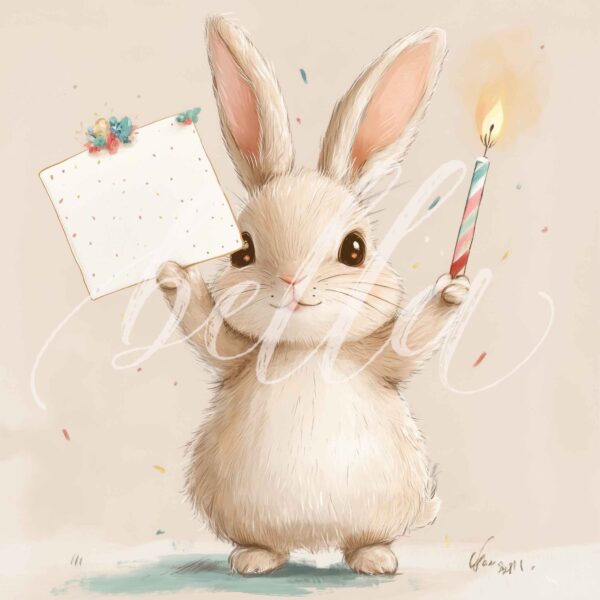 Baby Bunny with Card